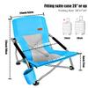 Nice C Low Beach Camping Folding Chair, Ultralight Backpacking Chair with Cup Holder & Carry Bag Compact & Heavy Duty Outdoor, Camping, BBQ, Beach, Travel, Picnic, Festival (Set of 1 Blue) view 3