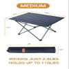Nice C Camping Table, Camp Table, Folding Table, Beach Table, Roll up Foldable Collapsible, Aluminum Ultralight Compact with Carry Bag for Outdoor, Picnic, Cooking, Festival, Indoor, Office view 3