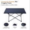 Nice C Camping Table, Camp Table, Folding Table, Beach Table, Roll up Foldable Collapsible, Aluminum Ultralight Compact with Carry Bag for Outdoor, Picnic, Cooking, Festival, Indoor, Office view 4