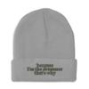 Speedy Pros Beanies for Men Because I'm The Drummer Embroidery Skull Cap Winter Hats for Women Acrylic One Size Light Grey Design Only view 1
