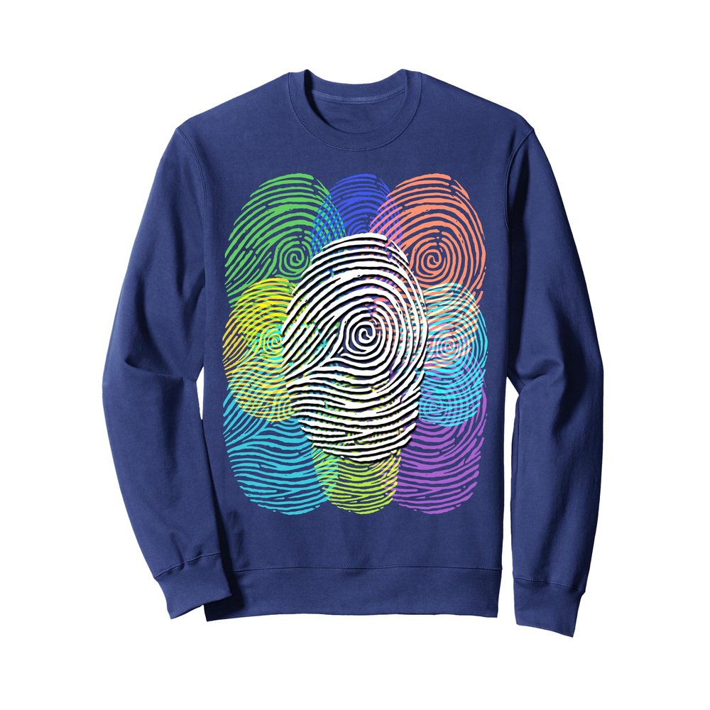 Fingerprint and finger print abstract art Sweatshirt
