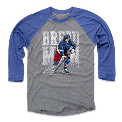 500 LEVEL Artemi Panarin 3/4 Sleeve T-Shirt (Baseball Tee, XXX-Large, Royal/Heather Gray) - Artemi Panarin Bold W WHT