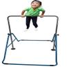 JungleKids Expandable Gymnastics Bars Junior Training Kip Bar Adjustable Height Horizontal Bar Children Folding Training Monkey Bars Child Gym Climbing Tower Asymmetric Balance Bar Kids Gymnasts Blue view 1