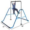 JungleKids Expandable Gymnastics Bars Junior Training Kip Bar Adjustable Height Horizontal Bar Children Folding Training Monkey Bars Child Gym Climbing Tower Asymmetric Balance Bar Kids Gymnasts Blue view 2