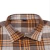 Alimens & Gentle Men's Button Down Regular Fit Long Sleeve Plaid Flannel Casual Shirts, Light Brown Yelaid, Small view 2