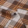 Alimens & Gentle Men's Button Down Regular Fit Long Sleeve Plaid Flannel Casual Shirts, Light Brown Yelaid, Small view 4