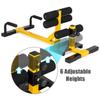 GYMAX Sissy Squat Machine, 3-in-1 Deep Sissy Squat Machine with Strap Circles & Adjustable Height, Perfect for Push-up, Sissy Squat & Abs Training, Workout Equipment for Home, Gym (Yellow) view 3