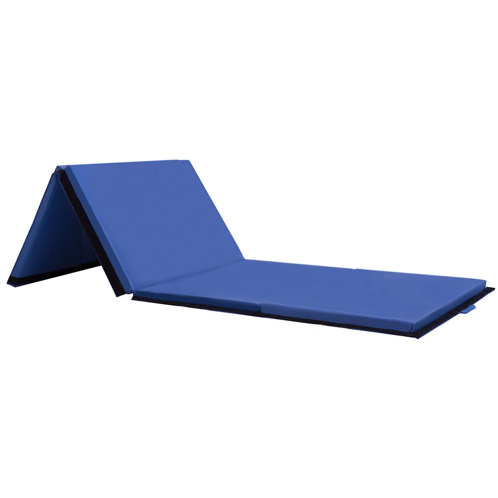 Gymnastics Tumbling Mat Portable Gymnastics Mat Foldable Tumbling Mat 2ft W 6ft L/4ft W 6ft L/4ft W 8ft L/4ft W 10ft Exercise Mat Yoga Mat with Carrying Handles for Yoga Gymnastics,4ft W 10ft L
