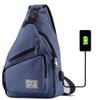 d'yallee 15.4" Sling Bag for Men Crossbody Shoulder Chest Bags Nylon for Travel Gym Sport Hiking with USB Charger Port view 1