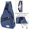 d'yallee 15.4" Sling Bag for Men Crossbody Shoulder Chest Bags Nylon for Travel Gym Sport Hiking with USB Charger Port view 3