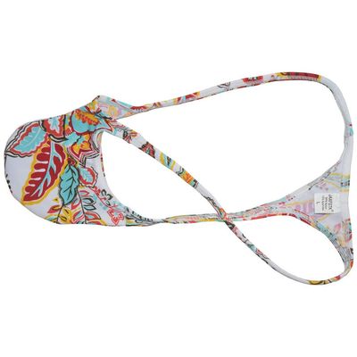 OROCOJUCO Men's Stretchy Pouch Micro Thong Sexy Underwear G-String Spandex T-Back Tillandsia XL