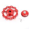 11T/13T Derailleur Pulley Aluminium Alloy Wheel Rear Derailleur Pulley Wheel Pulley (11T Red) view 3