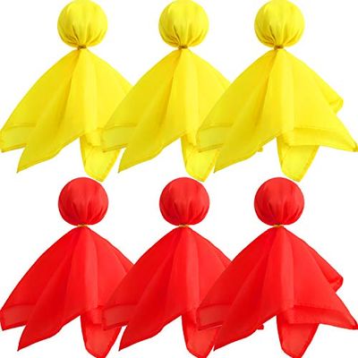 Gejoy 6 Pack Football Penalty Flags, Tossing Flags, Yellow and Red