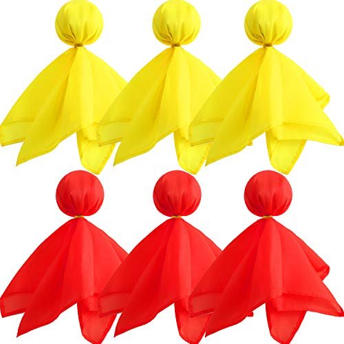 Gejoy 6 Pack Football Penalty Flags, Tossing Flags, Yellow and Red