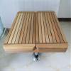 ZY 830/400X400mm Folding Sideway Wing Teak Table Top with Nautic Star Marine Boat RV TW4040 (TW4040+P4 Table Pedestal) view 4