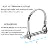 Thinvik 12.2MM Steel Hitch for Burley Trailer, Baby Bike Trailers Replace Attachment- for Burley Bee Bike Trailer Hitch Coupler Attachment Kid- Children Trailers Adapter Replacement Connector(90) view 3