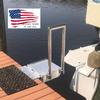 Creekside Metalworks Folding Boat Boarding Platform Dock Step Dock Extension Ramp for Boat Lifts, Silver, Modern Aluminum view 1