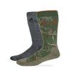 Realtree Mens Camo Wool Blend Socks, Green Camo/Black, (L) M 9-12, 2 Pair view 1