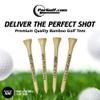 2  Bamboo Golf Tees, Customizable Golf Tees with 24 Characters for Messages Imprinted in Your Chosen Color, Essential Equipment & Ideal Gift for Golfers, Pack of 500, Natural view 2