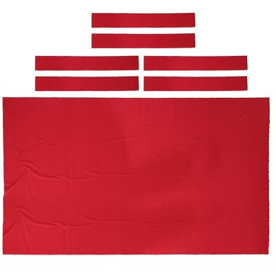 Tachiuwa 8' Performance Pool Table Felt Billiard Cloth & 6 Cushion Cloth Strips for 8 Foot Billiards Table Accessories - Select Colors, Red