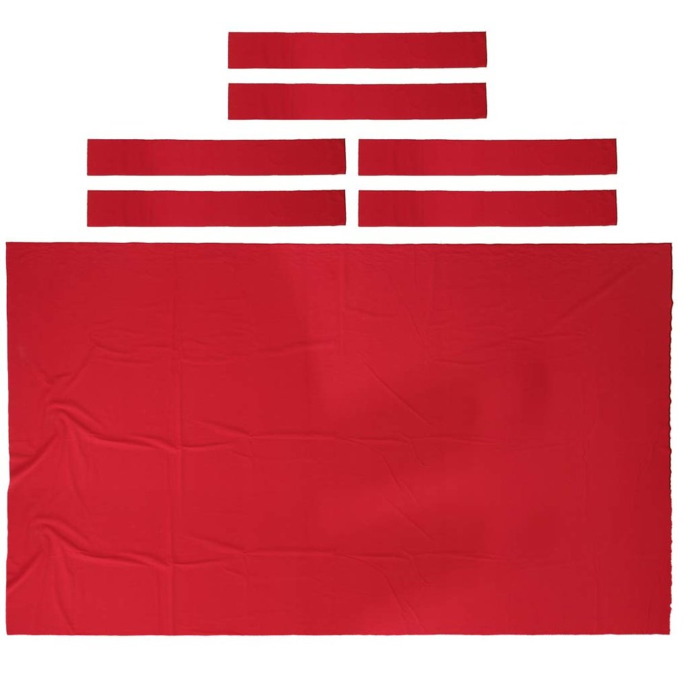 Tachiuwa 8' Performance Pool Table Felt Billiard Cloth & 6 Cushion Cloth Strips for 8 Foot Billiards Table Accessories - Select Colors, Red