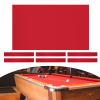 Tachiuwa 8' Performance Pool Table Felt Billiard Cloth & 6 Cushion Cloth Strips for 8 Foot Billiards Table Accessories - Select Colors, Red view 3