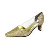 Floral Asha (DP630) Women's Wide Width Evening Dress Shoes Gold 6 view 1