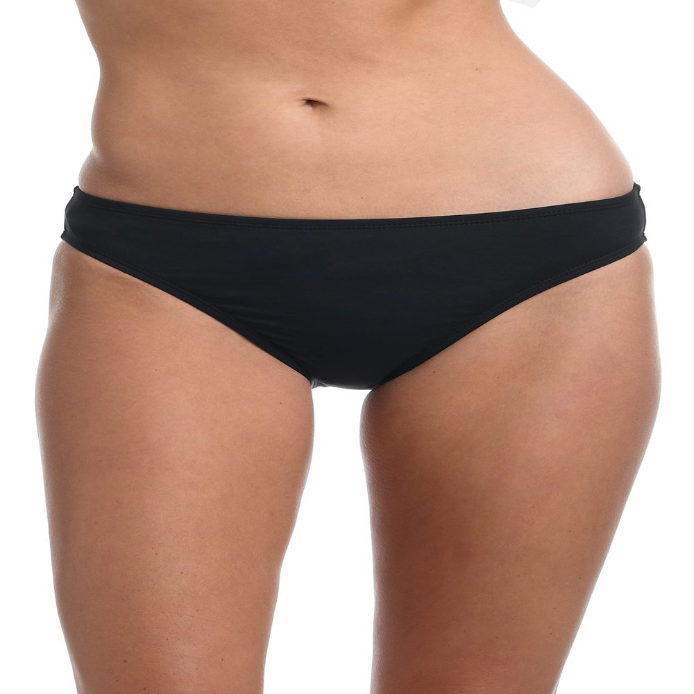 La Blanca Women's Standard Island Goddess Solid Hipster Bikini Swimsuit Bottom, Black, 10