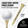 3  Bamboo Golf Tees, Customizable Golf Tees with 27 Characters for Messages Imprinted in Your Chosen Color, Essential Equipment & Ideal Gift for Golfers, Pack of 1000, Natura view 3