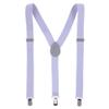 CTM Men's Solid Fashion Color Bow Tie and Suspender Set, Light Grey view 3