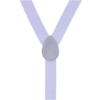 CTM Men's Solid Fashion Color Bow Tie and Suspender Set, Light Grey view 4