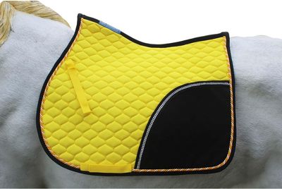 CHALLENGER Horse English Saddle Pad All Purpose Cotton Quilted Trail Saddle Yellow 72133