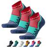 Thirty48 Performance Compression Low Cut Running Socks for Men and Women | More Compression Where Needed ([3 Pair] Red/Blue, Large - Women 9-10.5 // Men 10-11.5) view 1