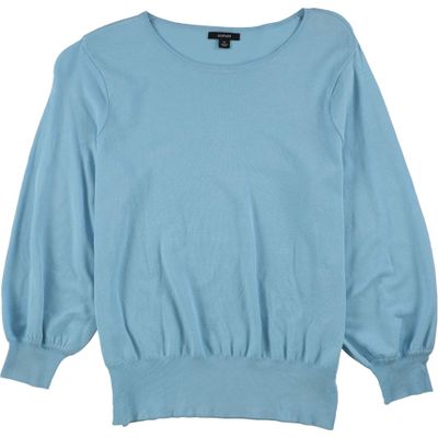Alfani Womens Bishop Sleeve Pullover Sweater, Blue, Small