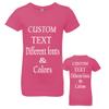 Custom Made Girls Princess Crew Tee, Design Your Own, Custom Text, Personalize Your Tee Hot Pink view 1