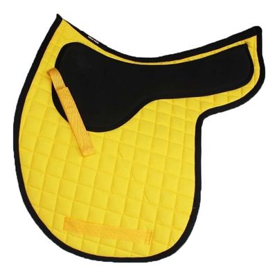 CHALLENGER Horse English Saddle Pad Cotton Quilted Trail Contoured Gel Yellow 72135