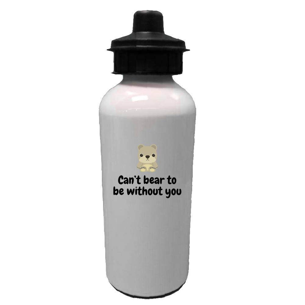Cute Bear Water Bottle - Romantic Valentine's Gift - Can't Bear To Be Without You - Sweet Love Present - Animal Pun
