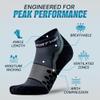 Thirty48 Performance Compression Low Cut Running Socks for Men and Women | More Compression Where Needed ([1 Pair] LightGray/White, XLarge - Women 11-13 // Men 12-14) view 3