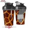 Decal Style Skin Wrap works with Blender Bottle 20oz Fractal Fur Giraffe (BOTTLE NOT INCLUDED) view 3