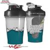 Decal Style Skin Wrap works with Blender Bottle 20oz Ripped Colors Gray Seafoam Green (BOTTLE NOT INCLUDED) view 2