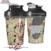 Decal Style Skin Wrap works with Blender Bottle 20oz Flowers and Berries Red (BOTTLE NOT INCLUDED) view 2