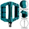 RockBros Lightweight Mountain Bike Pedals Nylon Fiber Bicycle Platform Pedals for BMX MTB 9/16" (Blue) view 4
