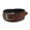 Toneka Men's Hornback Croc Print Belt, 38, Brown view 1