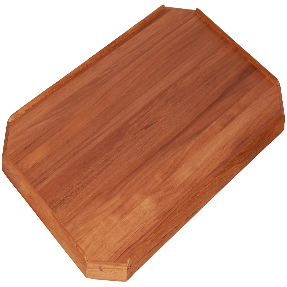 ZY 480mm x 770mm Venice Plain Teak Table Top with Cut Corners Marine Boat RV Caravan TV5080 (TV5080 +P2 Pedestal)