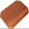 ZY 480mm x 770mm Venice Plain Teak Table Top with Cut Corners Marine Boat RV Caravan TV5080 (TV5080 +P2 Pedestal) view 1