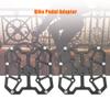Bike Pedal Adapter, 1 Pair Aluminum Alloy Bike Bicyle Clipless Pedal Platform Adapters for SPD(Black) view 4