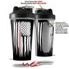 Skin Decal Wrap works with Blender Bottle 28oz Brushed USA American Flag Pink Line (BOTTLE NOT INCLUDED) view 2