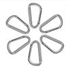 CampTek 6PCS Carabiner Caribeaner Clip,3" Large Aluminum D Ring Shape Carabeaner with 6PCS Keyring Keychain Hook (Black + Grey) view 4