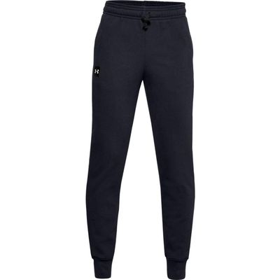 Under Armour Boys Rival Fleece JoggersDISC , Black (001)/Onyx White , Youth Medium