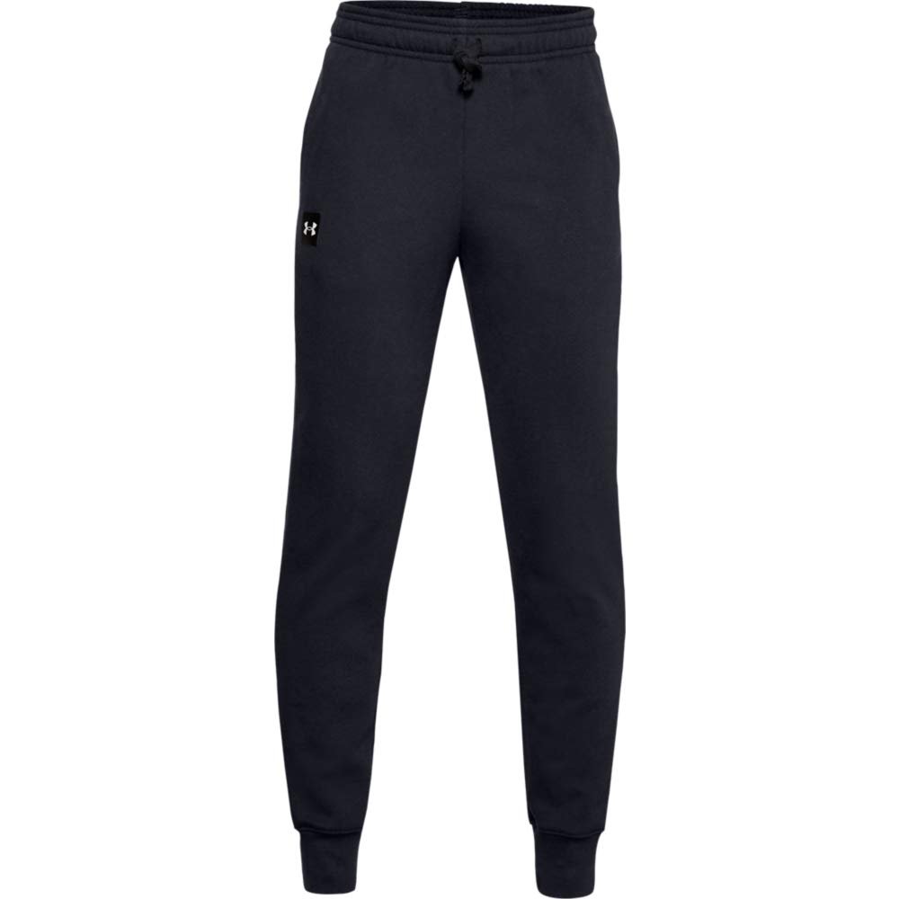 Under Armour Boys Rival Fleece JoggersDISC , Black (001)/Onyx White , Youth Medium